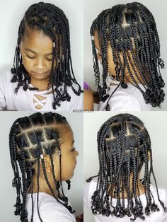 Box Braids With Natural Hair, Hair Stely, Protective Style Ideas, Braids With Natural Hair, School Hairdos, Curly Hair Model, Rachel Hair, Mommy Shark, Kid Hairstyles