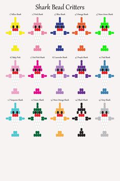 an image of some pixellated characters in different colors