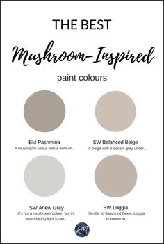 the best mushroom - inspired paint colors for your home or office, and they're all in one color