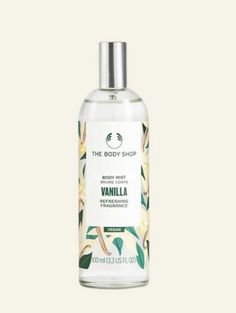 The Body Shop Vanilla, Body Shop Vanilla, Vanilla Body Mist, Vanilla Perfume, Day Wishes, Body Mist, The Body Shop, The Body, Vodka Bottle