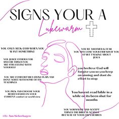 a woman's face with the words signs your a