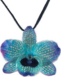 Unique Orchid-colored Jewelry As A Gift, Unique Orchid-colored Jewelry Gift, Unique Orchid Colored Jewelry For Gift, Unique Orchid Jewelry For Gift, Unique Blue Flower Pendant Jewelry, Blue Adjustable Nature-inspired Necklace, Adjustable Blue Nature-inspired Necklace, Orchid Necklace, Nature Necklace