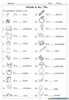 worksheet for grade 1 students to learn english