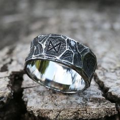 Viking Style Stainless Steel Celtics Knot Ring Men Women Nordic Rings – Atom Oracle Durable Viking Style Jewelry Gift, Handmade Viking Style Jewelry For Outdoor, Durable Silver Jewelry Gift, Durable Silver Metal Ring, Durable Symbolic Jewelry As A Gift, Symbolic Jewelry As A Gift, Black Viking Style Jewelry For Outdoor, Black Viking Jewelry For Outdoor, Black Viking Style Outdoor Jewelry