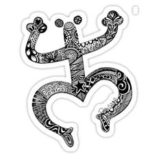 a sticker with the letter s in black and white, on a white background