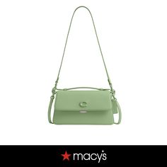 in stock Green Coach Shoulder Bag For Evening, Modern Green Coach Shoulder Bag, Small Leather Bag, Juno, Leather Bag, Pick Up, In Store, Buy Online, Free Shipping