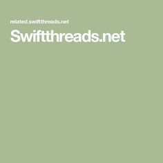 the words swift threads net are in white font on a green background with an image of