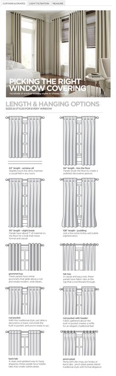 the instructions for how to hang curtains