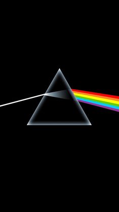 the dark side of the moon with a rainbow