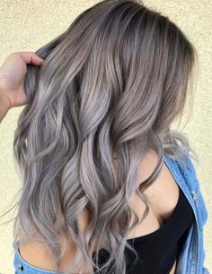 Gray Balayage, Latest Hair Color, Ash Brown Hair, Lilac Hair, Spring Hair Color, Long Hair Color, Balayage Hair Blonde, Trendy Hair Color, Grey Hair Color