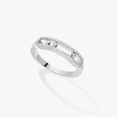 Messika Ring, Large Diamond Rings, Small Diamond Rings, Diamond Jewel, Pave Diamond Ring, Gold Models, Vs Diamond, Luxury Rings, White Gold Diamond Rings