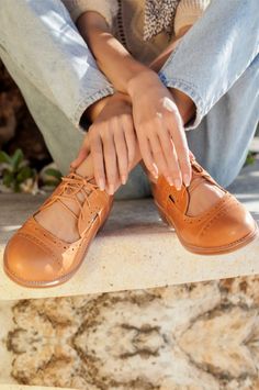 Scandinavia. Handmade Flat Leather Oxfords | BaliELF Oxford Shoes Women, Brown Oxfords, Handmade Leather Shoes, Leather Oxford Shoes, Women Oxford Shoes, Leather Boots Women, Brown Leather Boots, Women Leather, Tie Shoes