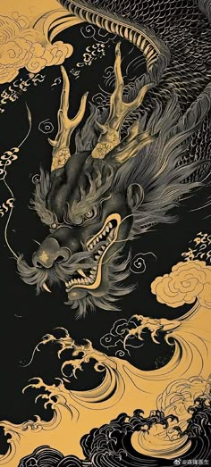 Japanese Art Samurai, Asian Wallpaper, Dragon Tattoo Art, Dragon Wallpaper Iphone, Japanese Wallpaper Iphone, Japanese Pop Art, Dragon Artwork Fantasy, Best Wallpapers, Japanese Art Prints