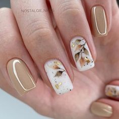 Detailed Nail Designs, Pretty Nail Art Designs, Dots Nails, Autumn Nails, Chic Nails