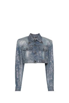 Jackets Luxury Designer Fitted Denim Jacket, Versace Jacket Women, Versace Puffer Jacket, Luxury Denim Cropped Jacket, Jeans Versace Women, Couture Jackets, Moncler Women, Versace Jeans Couture, Versace Jeans