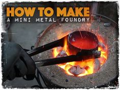 an image of how to make metal found in the fire pit with tongs on it