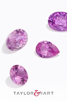 Pink sapphires: round, oval and pear #pink #sapphires Diy Engagement Ring, Wedding Ring Ideas, Peach Sapphire, Purple Sapphire, Ring Ideas, Yellow Sapphire