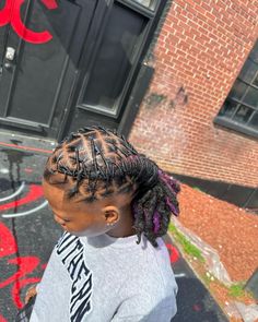 LOCEDNBYNAE💈 on Instagram: “A Beautiful Day For Barrels💜🌪️🔥 #locs #hair #hairstylist #retwist #barrels #atlanta #neat LINK IN BIO💯” Barrel Twist Dreads Women, Two Barrel Twist Locs Women, Barrel Twist Into Ponytail Locs, Barrels Locs, Heart Barrel Twist Locs, Barrel Rope Twist Locs, Dreadlock Barrel Twist, Dreads Dyed, 2 Strand Loc Retwist