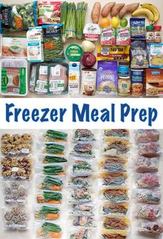 the freezer meal prep is organized and ready to be eaten