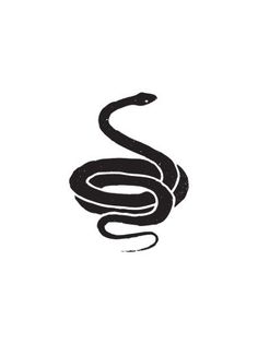 a black and white drawing of a snake