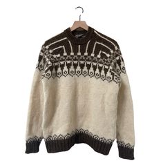 Preowned, Excellent Vintage Condition Cream, Brown, And Taupe Fair Isle Sweater By Samband Of Iceland In The Size Large. *Pull-Over Style. High Crewneck. The Material Is 100% Pure New Wool. Dry Clean. Measurements: *Pit To Pit ~ 20.5” *Length ~ 26.25” Thank You For Shopping At Charms Kloset. Please Let Me Know If You Have Any Questions! Vintage Fair Isle, Fair Isle Sweater, Cozy Sweater, Vintage Sweaters, Cozy Sweaters, Fair Isle, Iceland, Sweater Sizes, Vintage Ladies