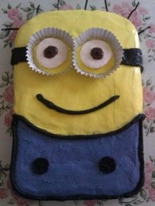 a cake made to look like a minion