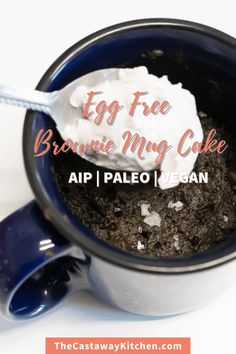 Aip Mug Cakes, Aip Mug Dessert, Aip Mug Cake, Healthy Brownie In A Mug, Aip Brownies, Antiinflammatory Food, In A Mug Recipes, Mug Cake Vegan, Brownie Mug Cake