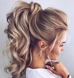 Ponytail Veil, Hairstyles For Wedding Guest, Updo Simple, Haircut Models, Easy Wedding Guest Hairstyles, Easy Ponytail, Hairstyle Simple, Hair Curled, Guest Hairstyles