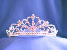 Pink Quince Theme, Pink Princess Aesthetic, Pink Tiara, Veil Headpiece, Pink Crown, Homecoming Party, Princess Ring, Pink Bling