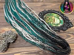 Сrochet Synthetic Dreads Double or Single Ended Ombre Black Petrol Green, Grey, Emerald, Brown, Platinum Blonde Accent Custom Dreadlocks - Etsy Fluffy Braids, Platinum Blonde, Green Grey, Platinum, Emerald