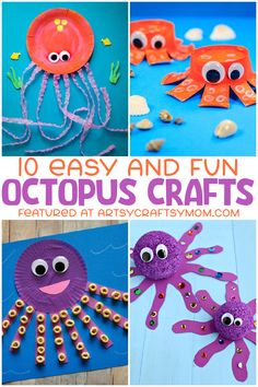 paper plate octopus crafts for kids to make