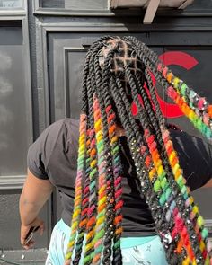 Loc Styles Added Hair, Skunk Stripe On Locs, Loc Color Ideas Black Women, Yarn Locs, Long Loc Styles, Locs Color, Loc Ideas, Twisted Scarf