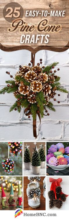 pine cone crafts are great for the holidays