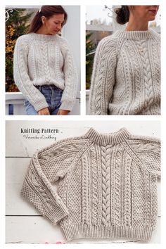 the knitting pattern for this sweater is very easy to make and looks great on someone's body