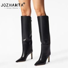 Womens High Heels Stilettos, Photography Moodboard, Long Leather Boots, Heel Knee High Boots, Popular Boots, Knee High Heels, Chloe Shoes, Stiletto Boots, Super High Heels