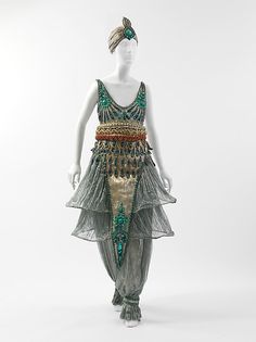 Paul Poiret (French, 1879–1944). Fancy dress costume, 1911. The Metropolitan Museum of Art, New York. Purchase, Irene Lewisohn Trust Gift, 1983 (1983.8a, b) #halloween #costume Fashion 1910, Paul Poiret, 1910s Fashion, Fancy Dress Costume, 20th Century Fashion, French Fashion Designers, Retro Mode, Costume Institute, Dress Costume