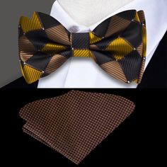 Brown Brown Bow Tie For Party, Brown Bow Suit And Tie Accessories For Party, Brown Bow Ties For Black Tie Occasion, Brown Bow Tie, Grey Bow Tie, Yellow Bow Tie, Types Of Bows, Purple Bow Tie, Polka Dot Bow Tie