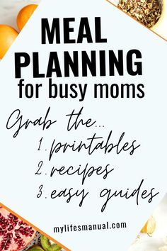 an image of meal planning for busy moms