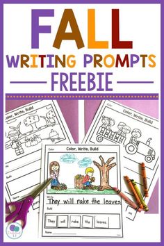 the fall writing prompts and worksheet for students to practice their writing skills