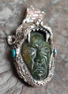 pendant made of .925 silver and 100% original Guatemalan jade stone. collector's piece. Jaguar Warrior, Jade Stone, Jade Pendant, Jaguar, 925 Silver, Jade, Handmade Items, Ships, Etsy Uk