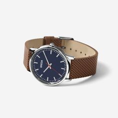 Zapf | Leather Watches | BREDA Watches Brown Leather Watch, White Details, Perforated Leather, Watch Movement, Leather Band, Daniel Wellington, Quartz Movement, Stainless Steel Case, Leather Watch