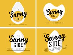 four different logos for the sunny side