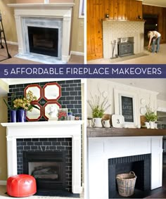 fireplace makeovers that are easy and cheap to do in less than 5 minutes or less