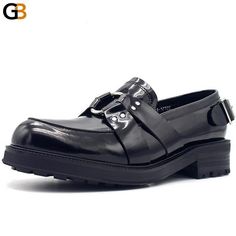 Flaunt your style with these men’s Designer shoes with Metal Buckle and round-toe shape. Made from genuine leather, these Thick Platform heels with a Slip-On feature are designed to perfection. These dress shoes made in good quality genuine leather upper material will upgrade your fashion, giving comfort with a smart look. 

Specifications
Brand Name: GeraldBlack
Upper Material: Genuine Leather
Upper-Genuine Leather Type: Cow Leather
Pattern Type: Solid
Department Name: Adult
Model Number: new
L Platform Shoes Black, Mens Loafers Shoes, Leather Formal Shoes, Black Platform Shoes, Shoes Spring, Work Dress, Shoes Loafers, Spring Shoes, Formal Shoes