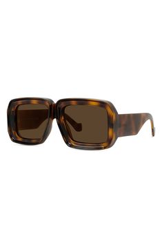 Take a deep dive into serious style with mask-inspired sunglasses designed in collaboration with the boutique Paula's Ibiza. 56mm lens width; 17mm bridge width; 145mm temple length 100% UV protection CR-39 lenses Plastic Made in Italy Modern Brown Shield Sunglasses With Square Frame, Modern Brown Square Frame Shield Sunglasses, Luxury Brown Shield Sunglasses With Square Frame, Luxury Brown Shield Sunglasses With Polarized Lenses, Designer Brown Shield Sunglasses With Tinted Lenses, Luxury Brown Shield Sunglasses With Gradient Lenses, Retro Brown Shield Sunglasses With Square Frame, Designer Brown Shield Sunglasses With Polarized Lenses, Designer Brown Shield Sunglasses With Gradient Lenses