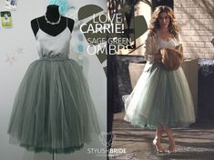 Carrie Bradshaw Storm Ombré Skirt Leaf Green 7 Layers Super | Etsy Prom Dress Tulle, Carrie Bradshaw Outfits, Tulle Skirts Outfit, Womens Tulle Skirt, Tule Rok, Super Puff, Skirt Tulle, Green Prom, 7 Layers