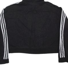 Item is in good used condition. >Size: UK 14 >Armpit To Armpit: 23" >Armpit To Cuff: 18" >Collar To Hem: 20" Black Sporty Hoodie With Three Stripes Branding, Black Athleisure Hoodie With Three Stripes Branding, Black Adidas Hoodie Sporty Style, Black Sweatshirt With Three Stripes Branding For Winter, Black Adidas Sweatshirt Sportswear, Black Adidas Three Stripes Sweatshirt For Winter, Adidas Black Hoodie Sweatshirt, Black Sporty Hoodie For College, Black Adidas-style Winter Sweatshirt