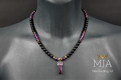 Necklace Spiritual, Men Jewelry, Onyx Bead, Bead Stringing, Crystal Points, Amethyst Crystal, Black Onyx, Gemstone Beads, Onyx