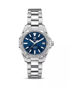 TAG Heuer - Aquaracer Quartz Ladies' Blue Steel Watch, 32mm Tag Heuer Women, Tag Heuer Aquaracer, Heart Rate Monitor Watch, Swiss Army Watches, Tag Heuer Watch, Watch Women, Seiko Watches, Beautiful Watches, Dive Watches