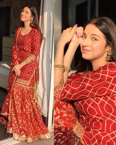 Red Sharara, Divya Khosla, Indian Bridal Fashion, Red Saree, Indian Designer Outfits, Indian Designer Wear, Bollywood Fashion